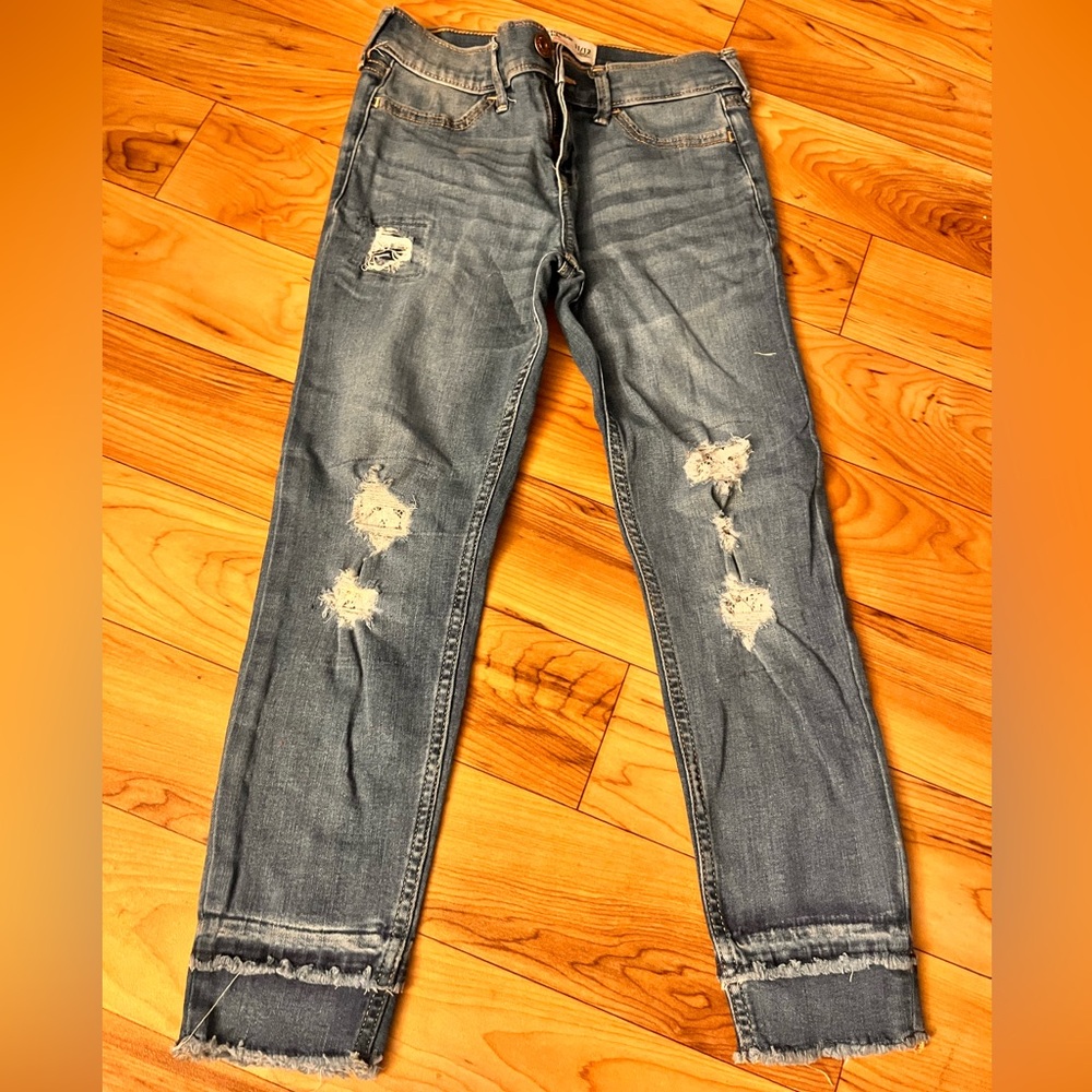 Abercrombie Kids Distressed Blue Jeans